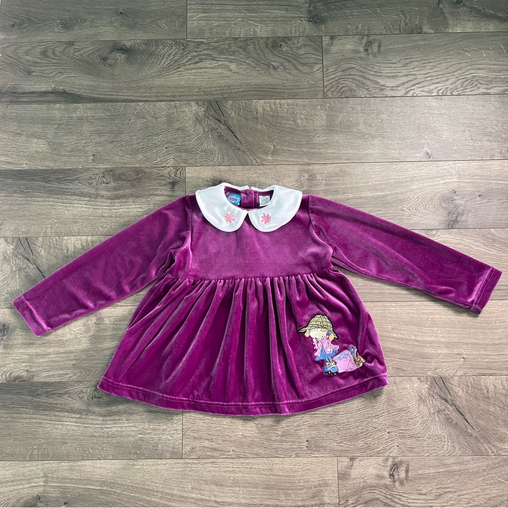 Vintage Nickelodeon Rugrats Angelica Embroidered Velour Girls 6x Tunic Top - Picture 2 of 8